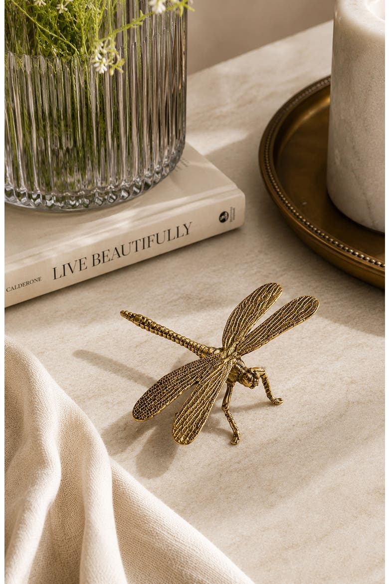 Dragonfly Decorative Figurine, Alternate, color, GOLD