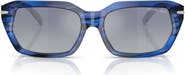 Michael Kors Lake Tahoe 54mm Mirrored Rectangular Sunglasses