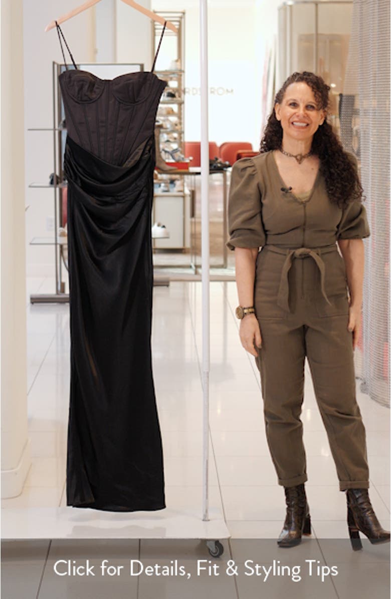 Valentina Corset Satin Gown, sales video thumbnail