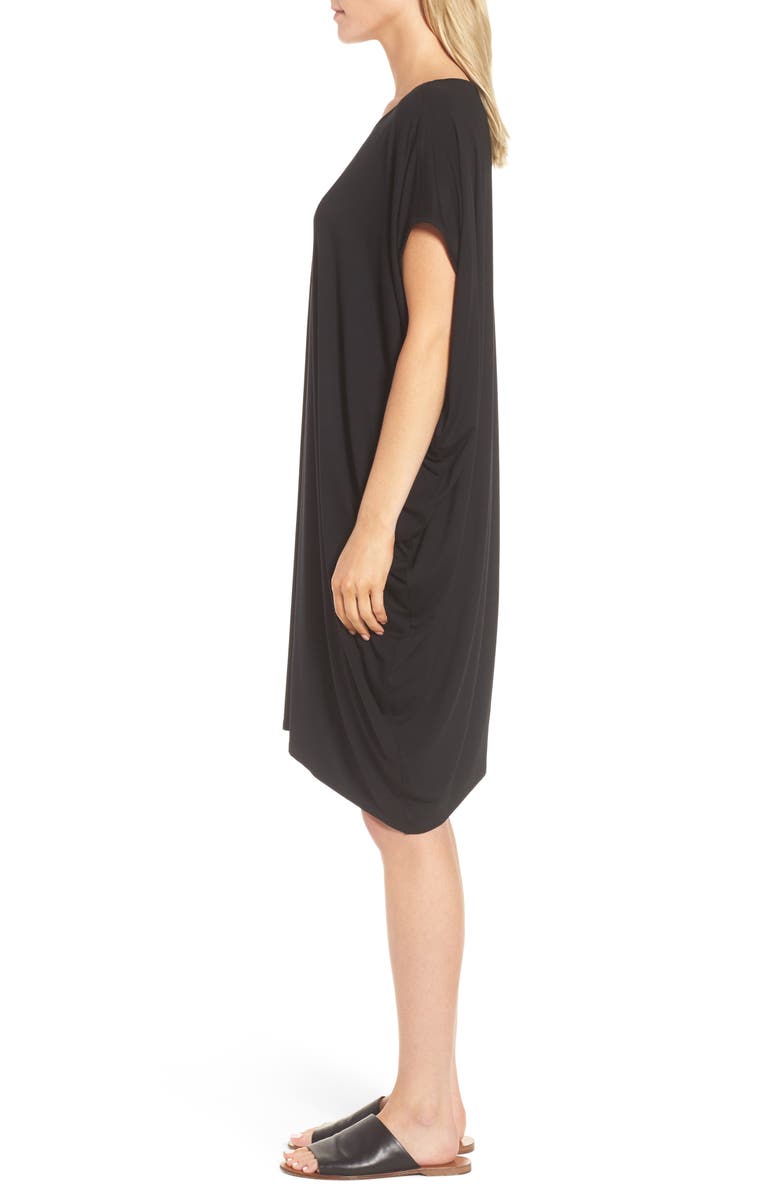 Eileen Fisher Asymmetrical Jersey Shift Dress, Alternate, color, 