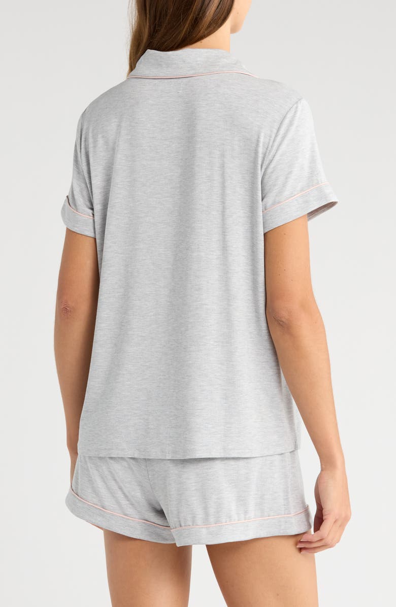 Nordstrom Moonlight Eco Short Pajamas, Alternate, color, Grey Heather- Pink