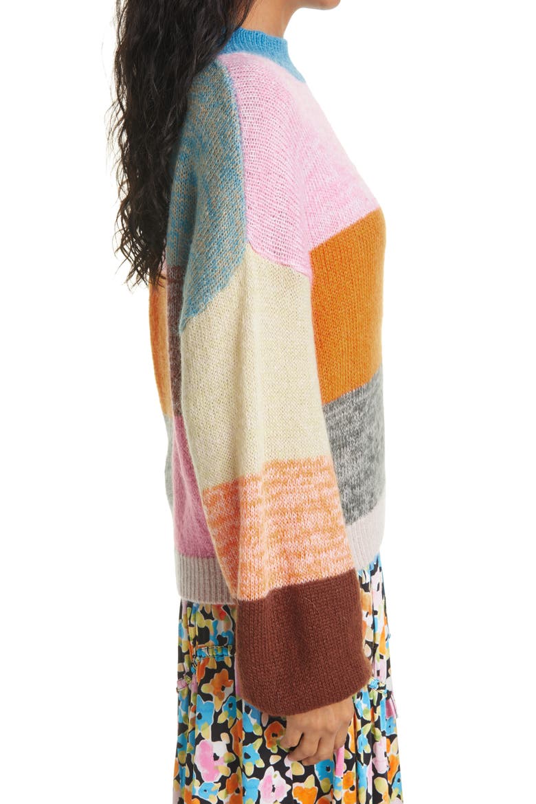Adonis Bell Sleeve Sweater, Alternate, color, MULTICOLOR