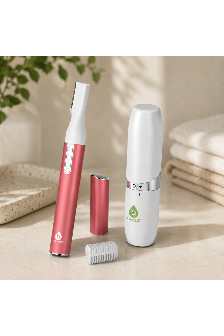 Painless Shaver & Facial Trimmer/Brow Kit, Alternate, color, White