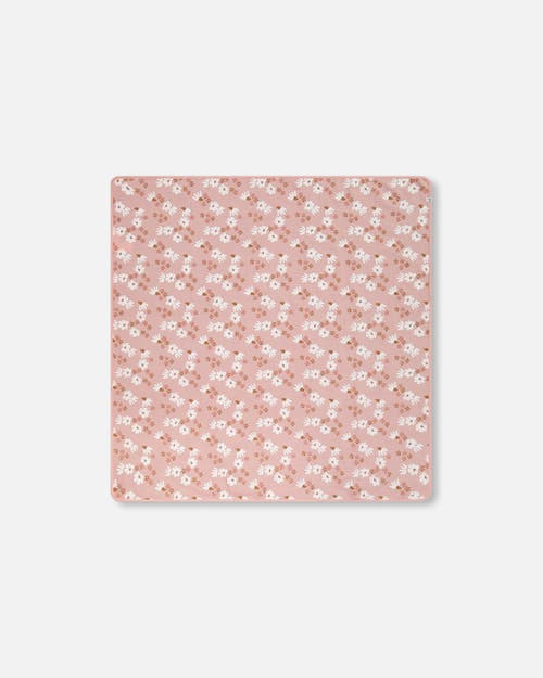 Deux Par Deux Baby Girl's Printed Muslin Blanket Pink And White Flowers In Pink And White Flowers
