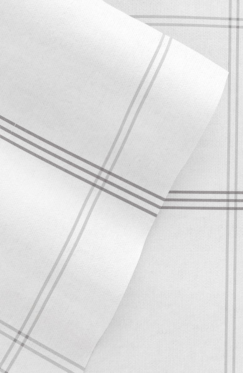 HOMESPUN Premium Checkered 4-Piece Flannel Bed Sheet Set, Alternate, color, Gray