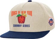 Mitchell & Ness Cream New York Mets Subway Series Matchup Pro Pinch Snapback