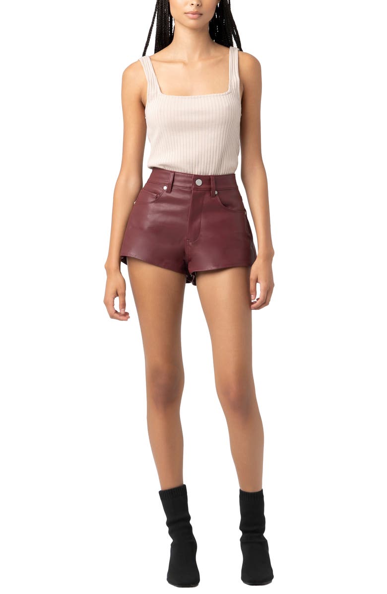BLANKNYC Hot Faux Leather Shorts, Alternate, color, Move Aside