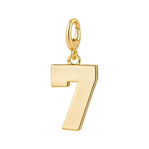 Drip Digits Number Pendant Charm