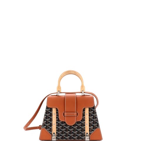 Saigon Top Handle Bag Coated Canvas with Leather PM