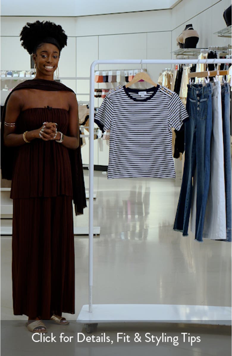 Stripe Epaulet Accent Cotton Baby Ringer Tee, sales video thumbnail