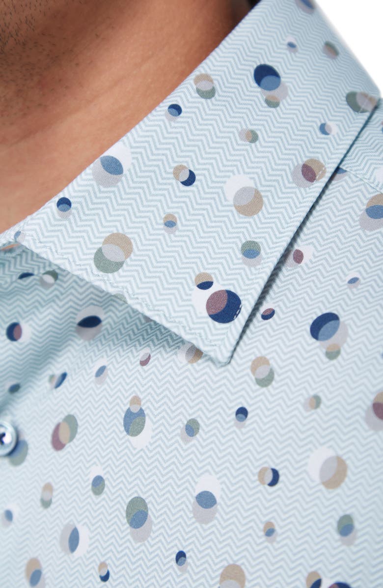 Bugatchi James OoohCotton<sup>®</sup> Dot Print Button-Up Shirt, Alternate, color, Sage