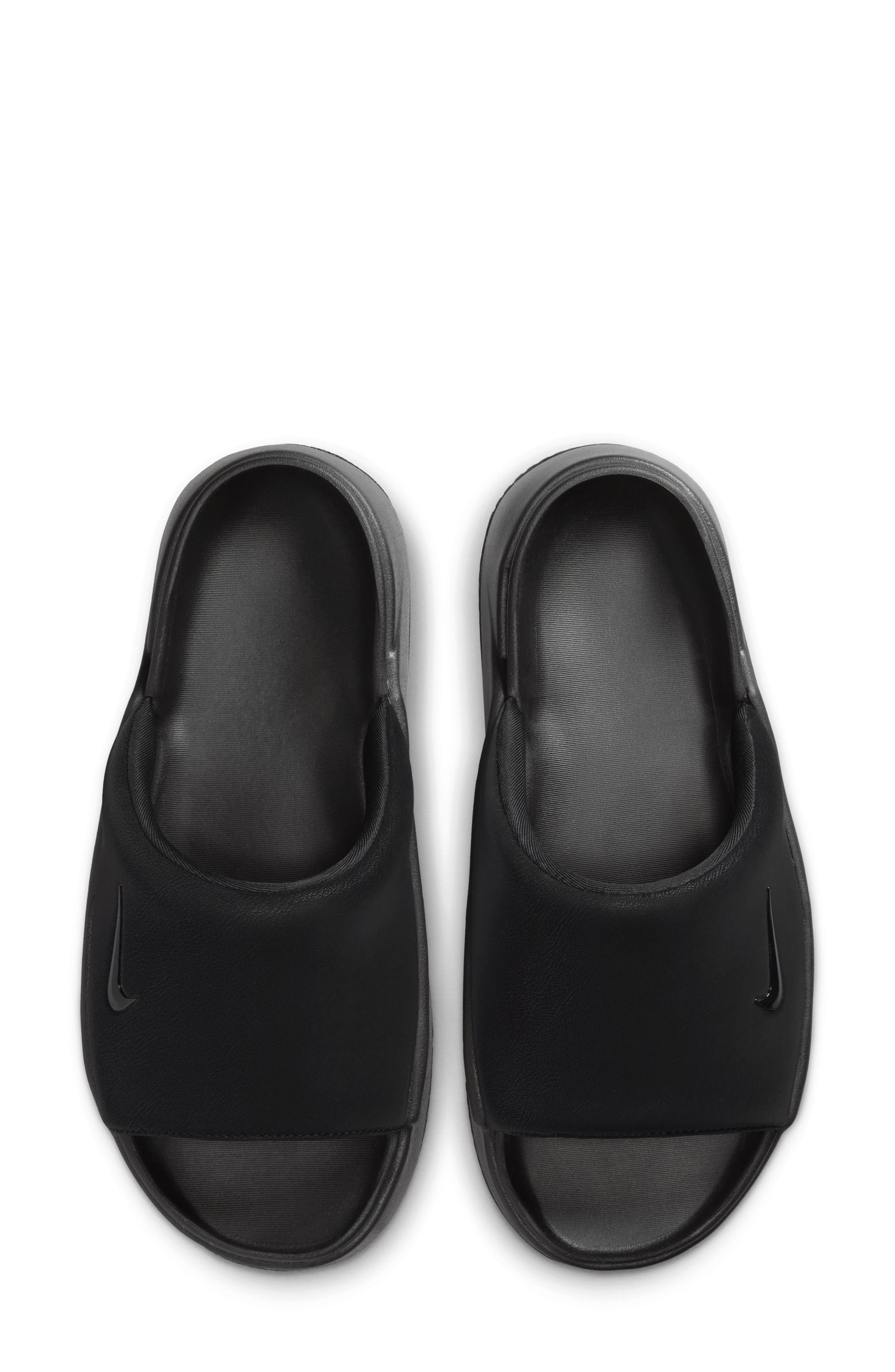 Nike Calm Elevation Platform Slide, Alternate, color, Black/ Black