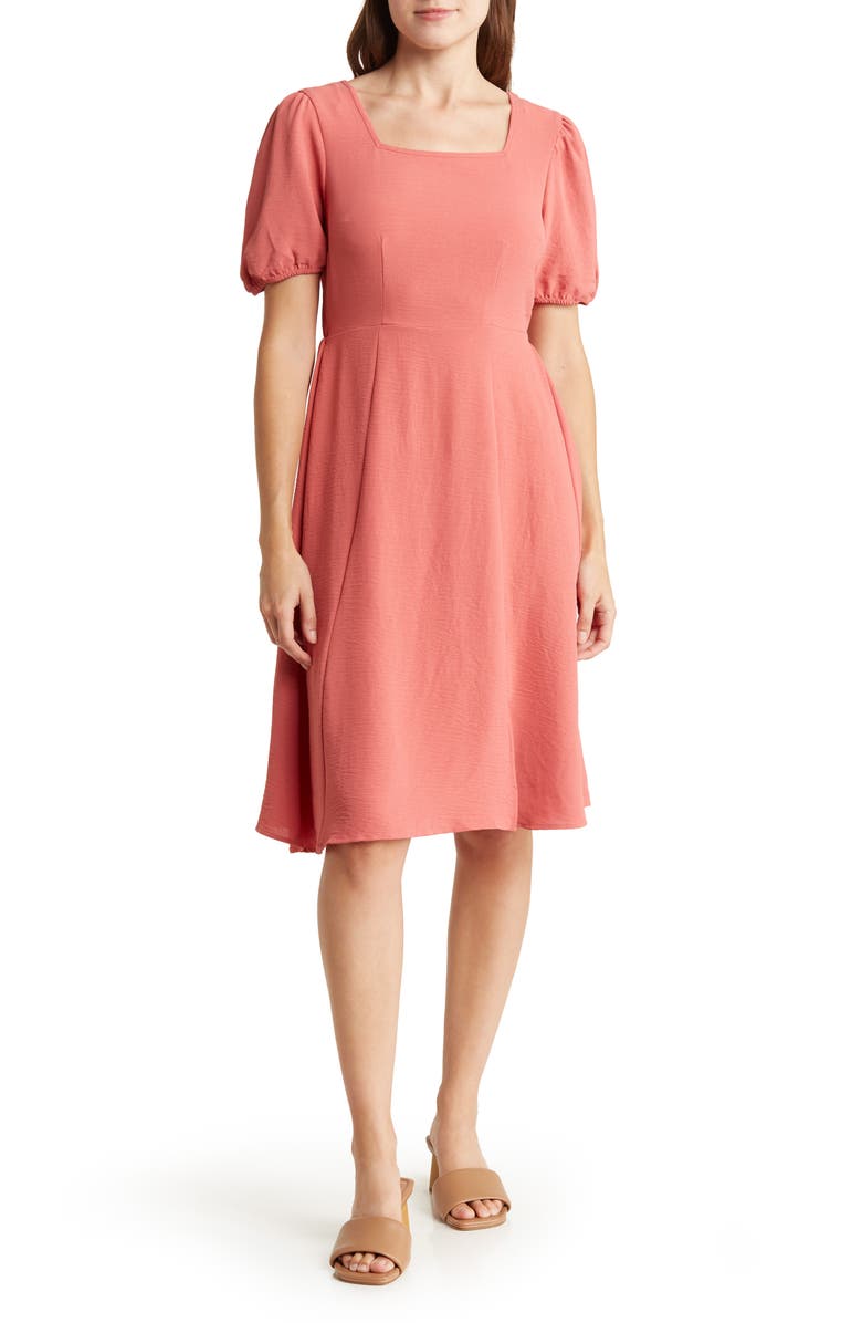 Lucky Brand Short Sleeve Empire Waist Dress, Main, color, 
