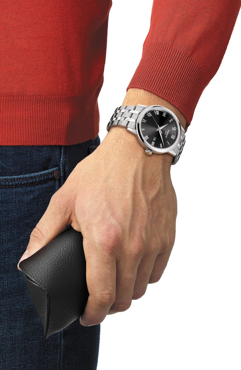 Tissot Classic Dream Bracelet Watch, 42mm, Alternate, color, Black