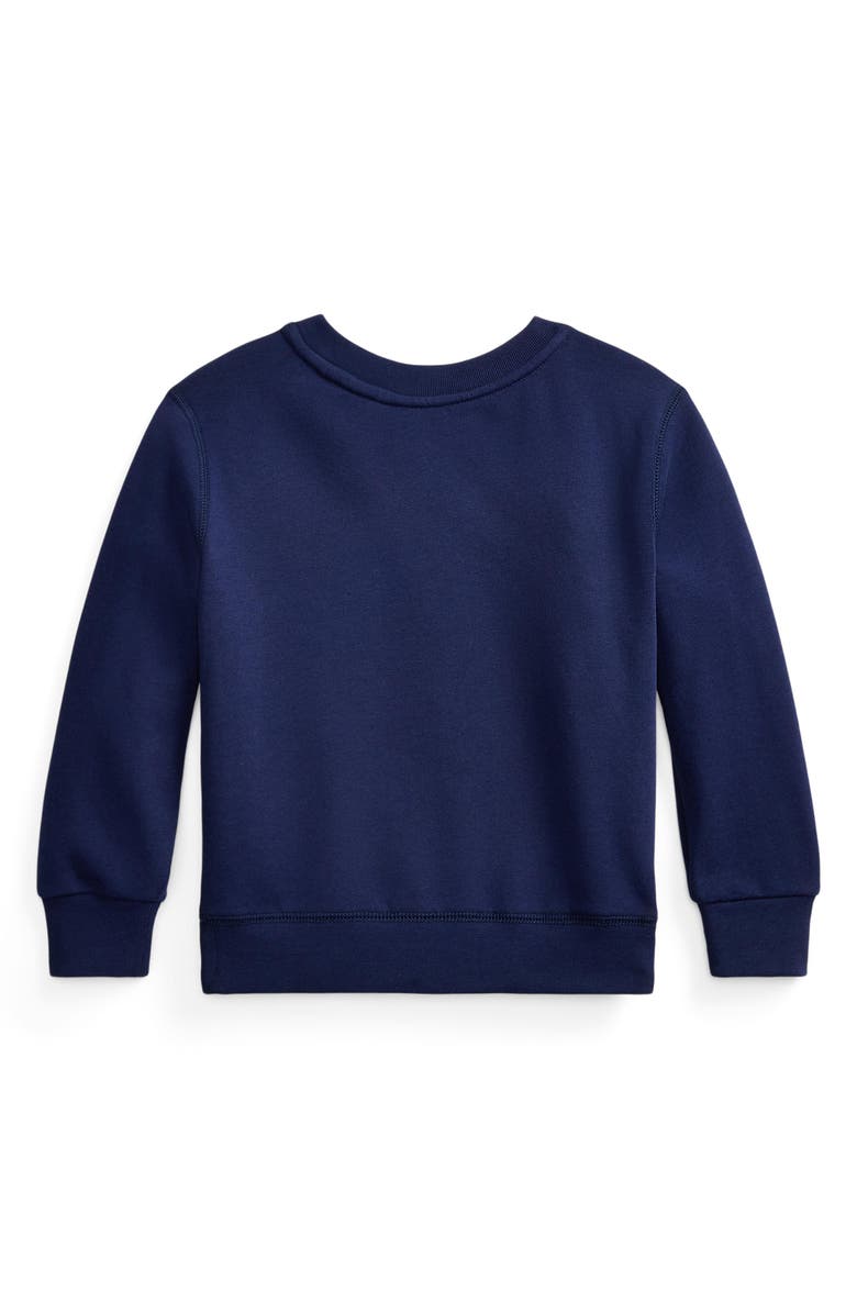 Polo Ralph Lauren Kids' Polo Bear Fleece Crewneck Sweatshirt, Alternate, color, Newport Navy