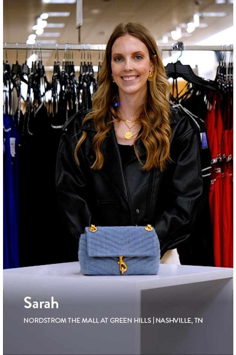 Edie Quilted Denim Convertible Crossbody Bag video