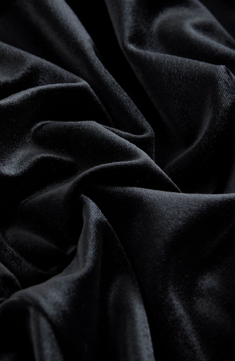 NEXT Diamante Long Sleeve Velvet Minidress, Alternate, color, Black