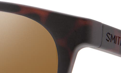 Smith Easbank Core 52mm Polarized Round Sunglasses In Matte Tortoise/brown