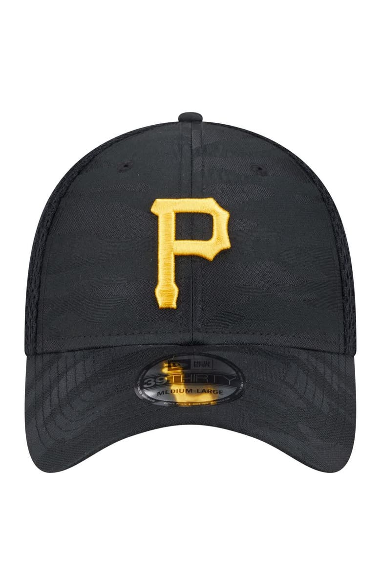 New Era Men's New Era Black Pittsburgh Pirates Subtle Camo 39THIRTY Flex Hat, Alternate, color, Black