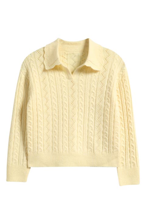 Kids' Cable Polo Sweater (Big Kid)