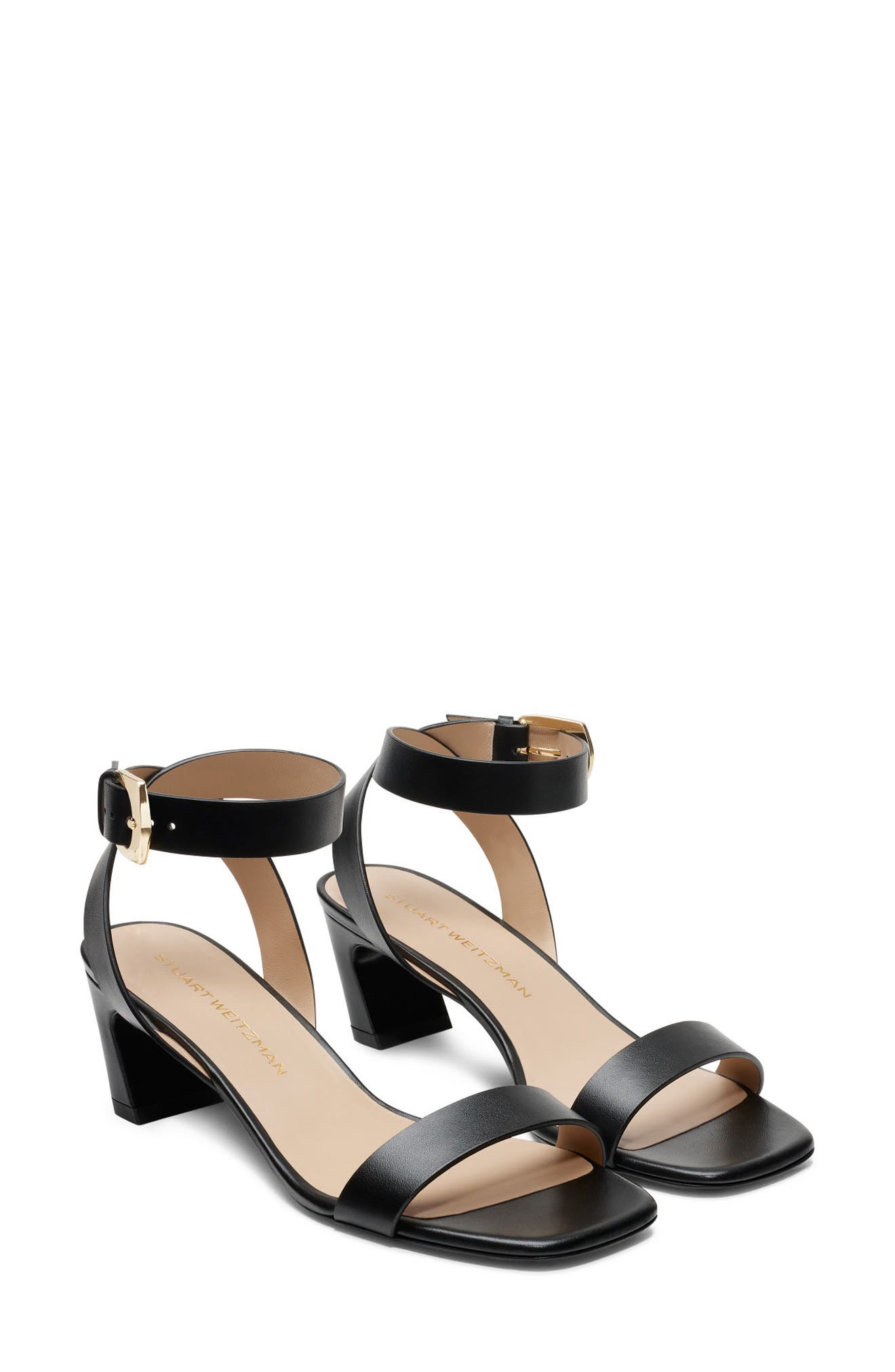 Stuart Weitzman Sai Sandal 50, Alternate, color, Black