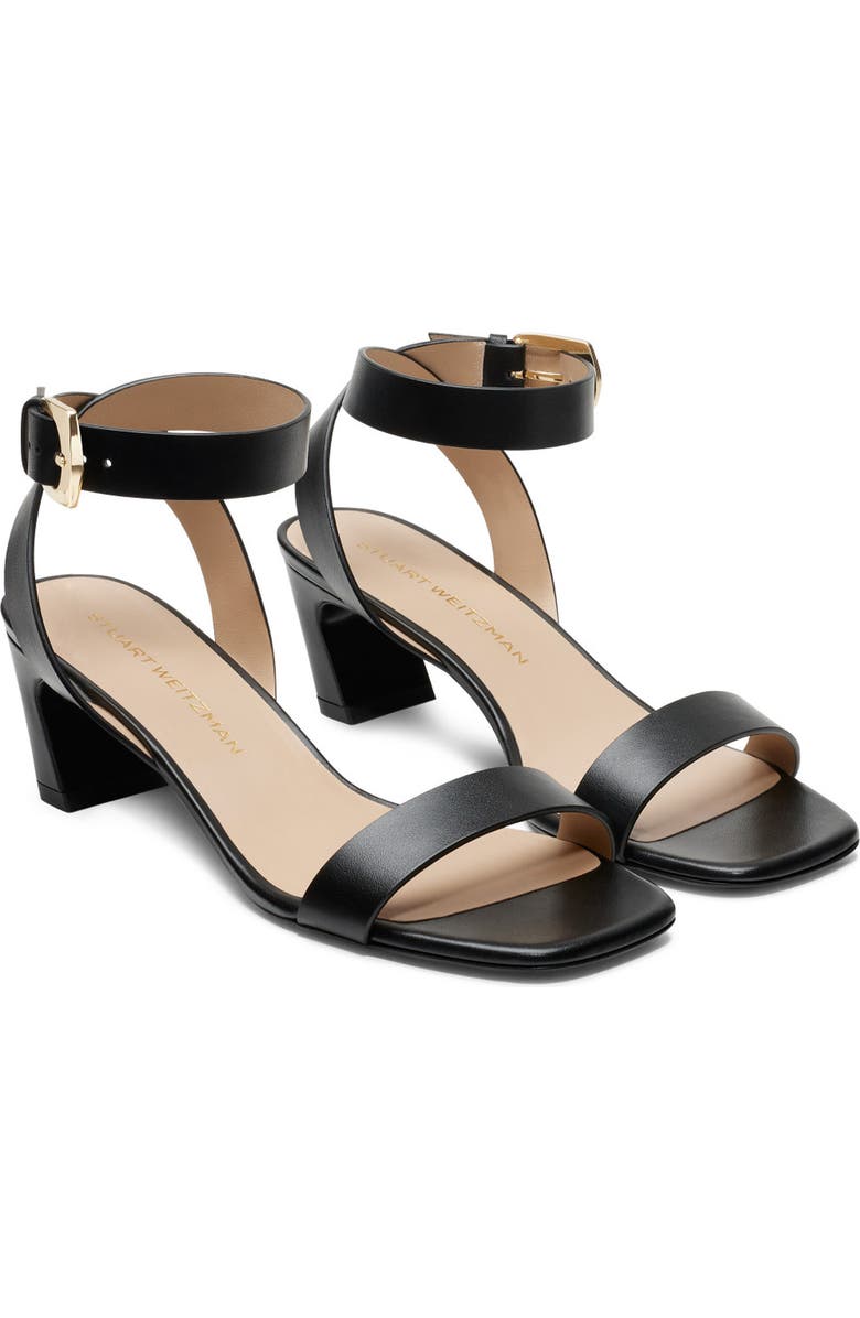 Stuart Weitzman Sai Sandal 50, Alternate, color, Black