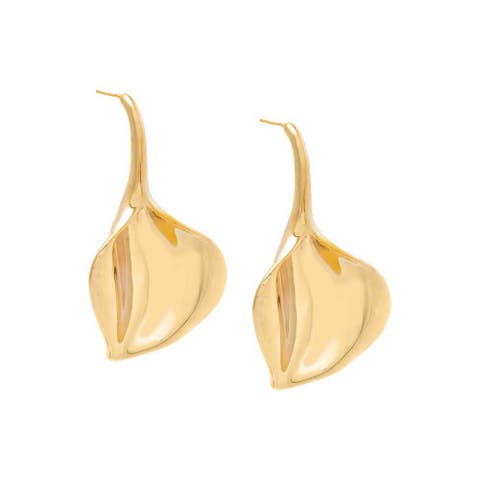 Ripple Petal Drop Earrings