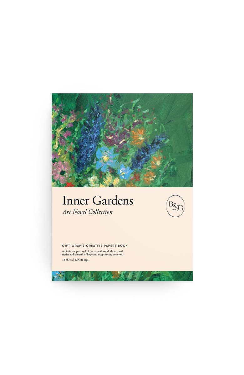 Bond & Grace Inner Gardens Gift Wrap & Creative Papers, Main, color, Green