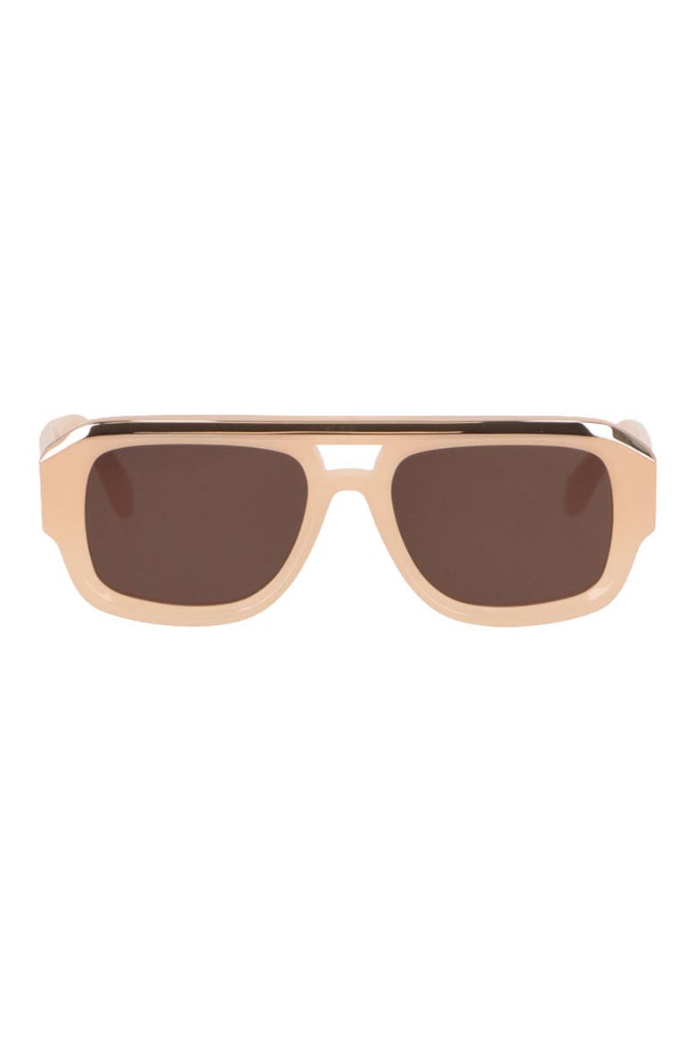 Stockton Shield Sunglasses, Main, color, SAND BROWN
