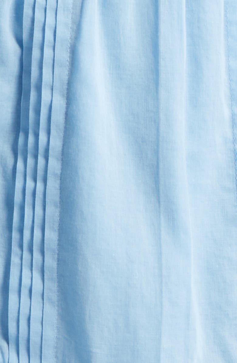 Ramy Brook Arabella Lace Inset Long Sleeve Cotton Minidress, Alternate, color, Bazaar Blue