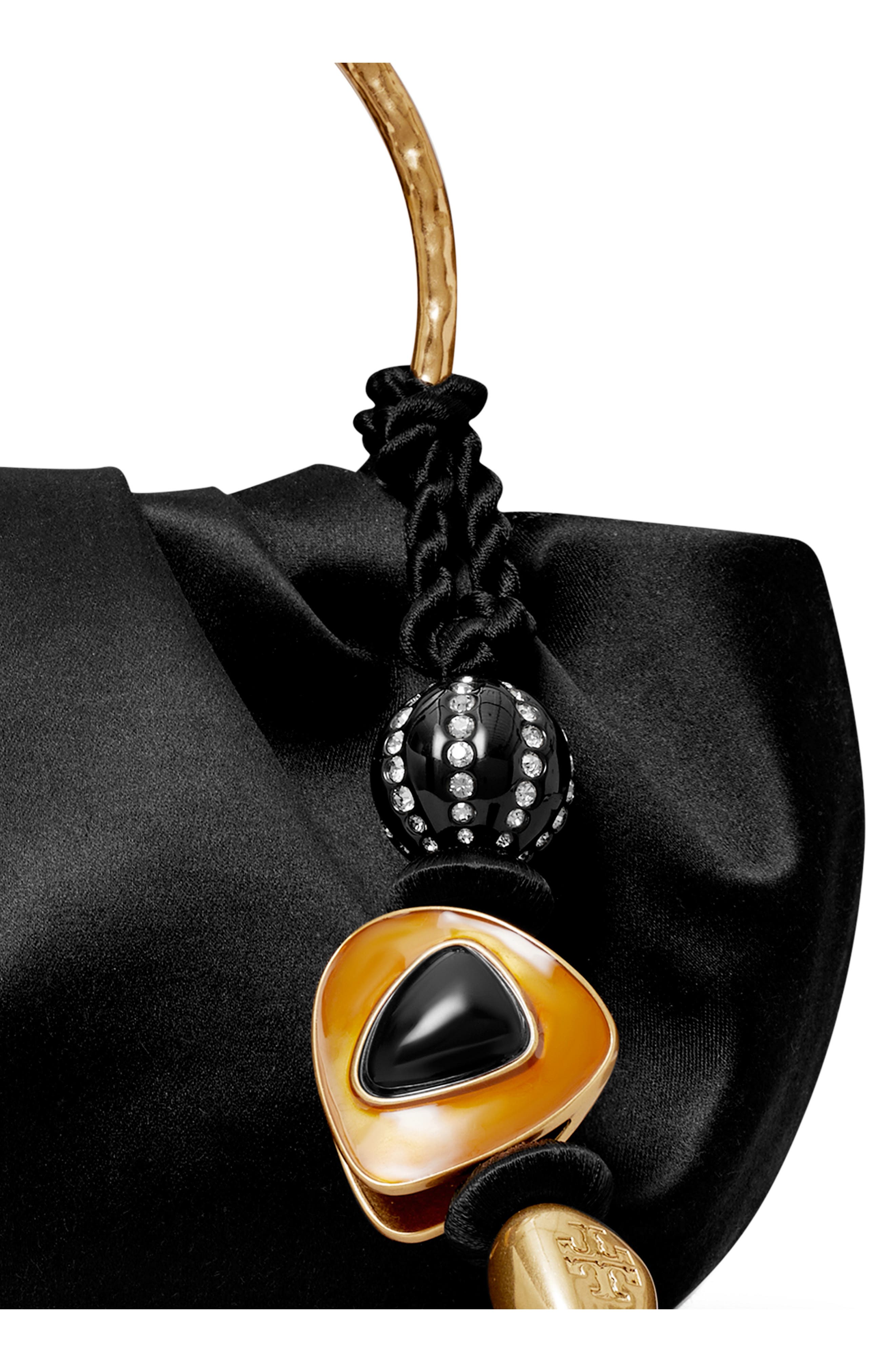 Tory Burch Satin Clutch Bag, Alternate, color, 