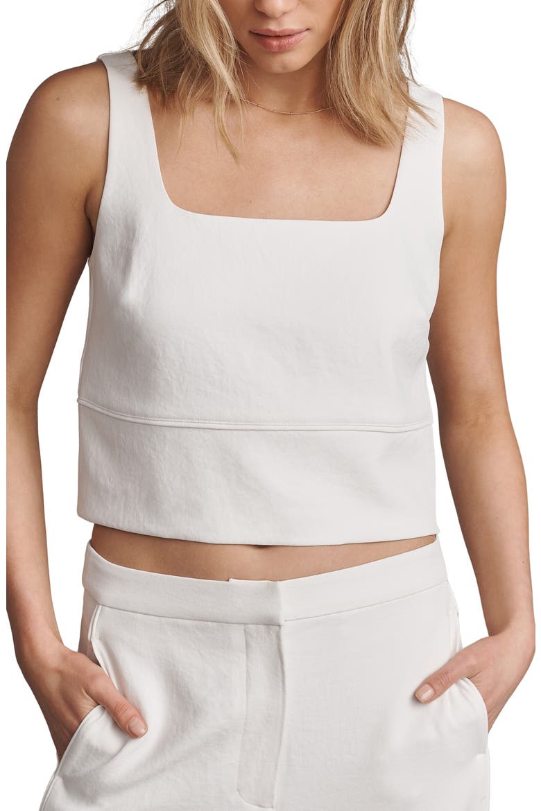 Horizon Crop Tank, Main, color, SNOW WHITE