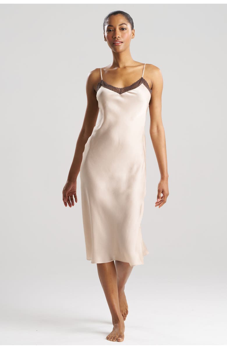 Natori ASHLEY Icon Gown with Lace, Main, color, Cream