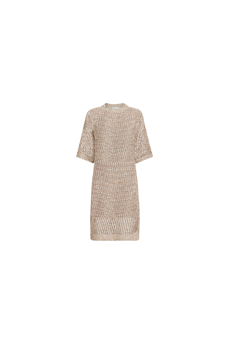 Dazzling chiné net dress, Alternate, color, Rope