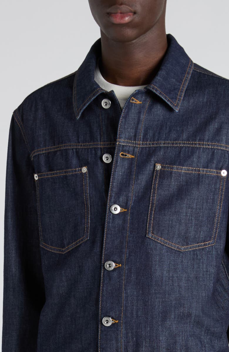 Bottega Veneta Indigo Wash Denim Trucker Jacket, Alternate, color, 4245 Indigo