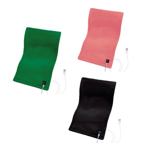 Comfort Trio - Extra Large Electric Heating Pads (Green, Pink & Black)