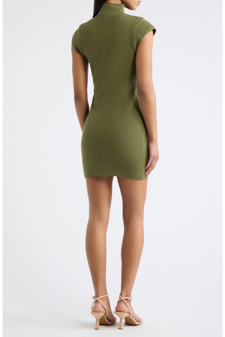 Rumi Mock Neck Knit Minidress, Alternate, color, OLIVE