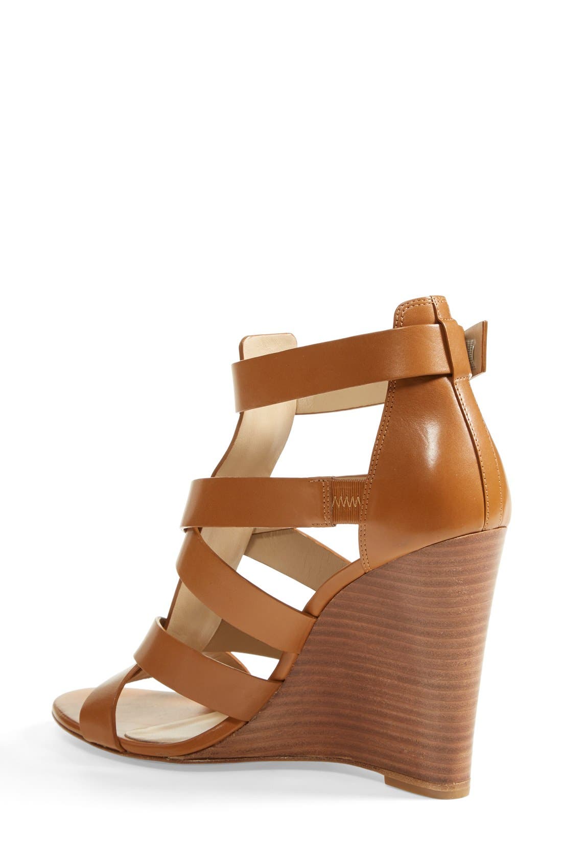 'Reagan' Wedge Sandal, Alternate, color, LUGGAGE
