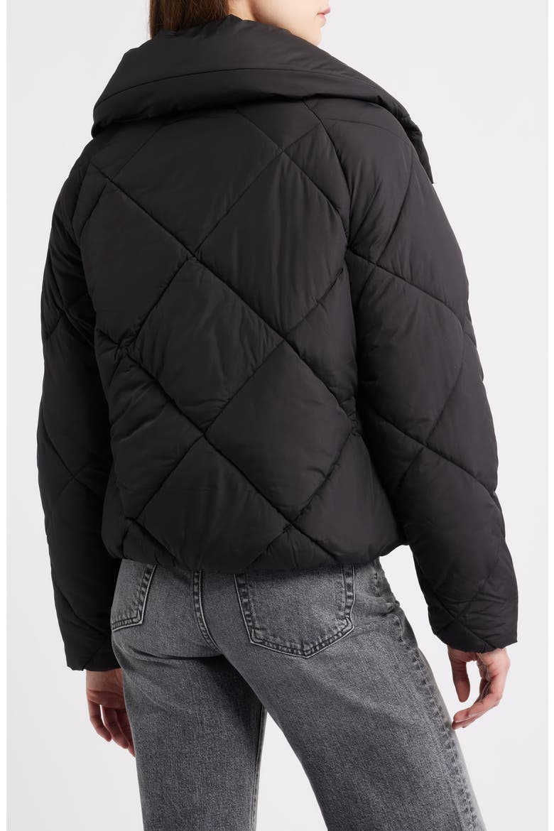 Missy Water Resistant Diamond Quilted Jacket, Alternate, color, BLACK