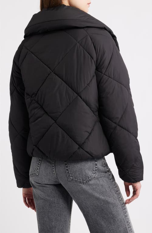 Bcbg Missy Water Resistant Diamond Quilted Jacket In Black