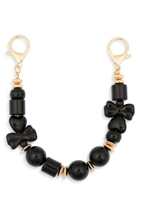 Beaded Bow Bag Charm