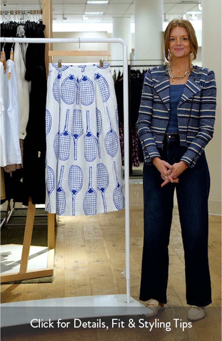 Verity Linen Midi Skirt, sales video thumbnail