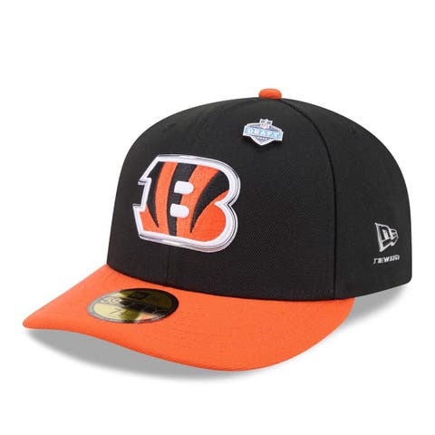 Men's New Era  Black/Orange Cincinnati Bengals 2026 NFL Draft Pre-Curved 59FIFTY Fitted Hat