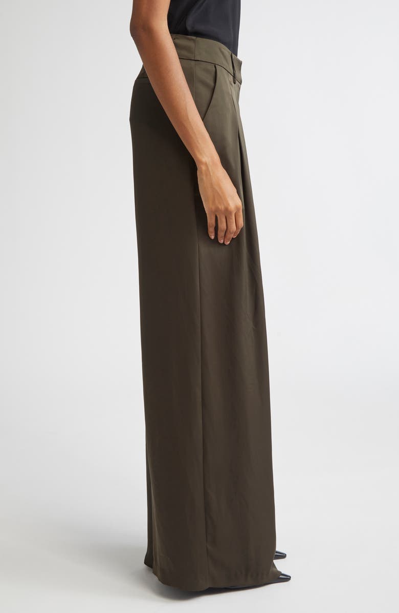 Ramy Brook Oscar Pleated Pants, Alternate, color, Deep Olive