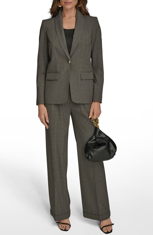 Donna Karan New York Plaid One-button Blazer In Multi