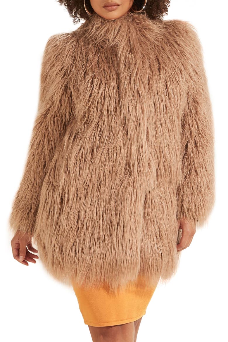 Maurizia Faux Fur Coat, Main, color, G1DA-MEDIU