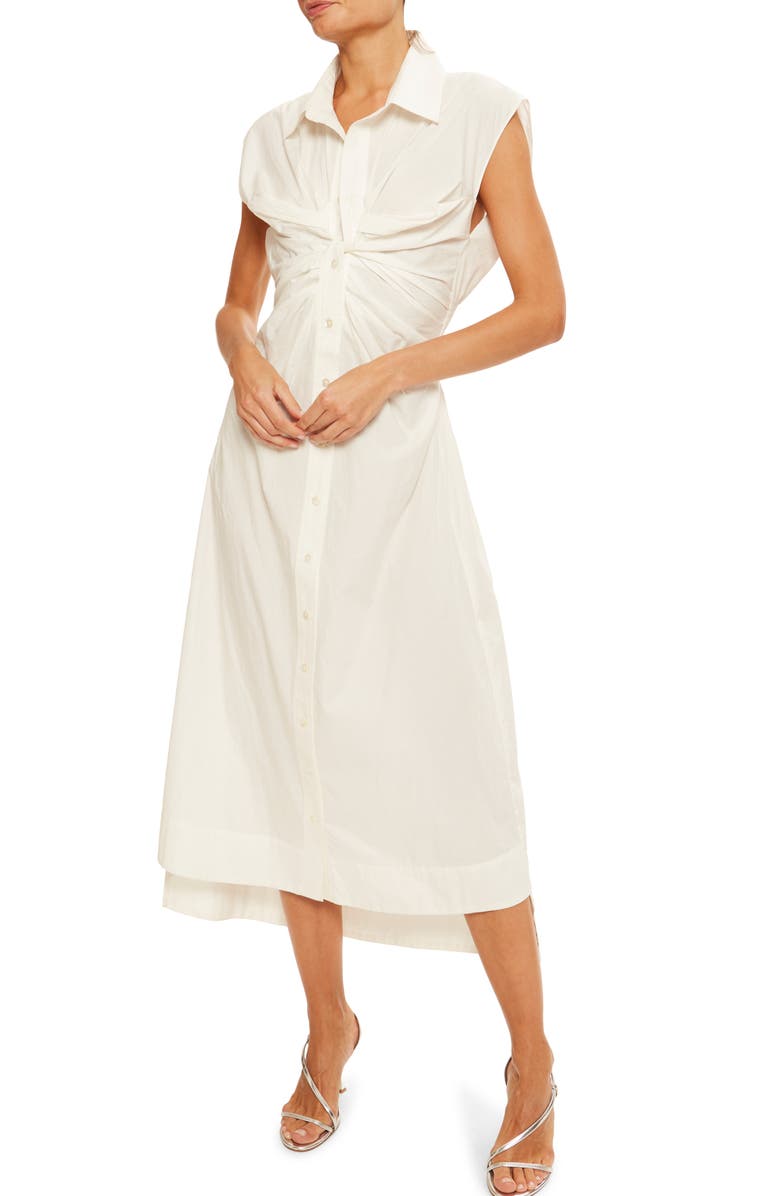 Ramy Brook Mihal Cap Sleeve Shirtdress, Main, color, White