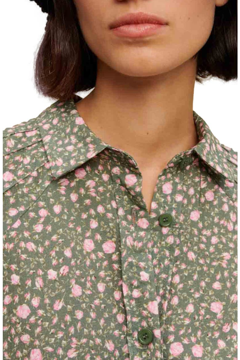 Cakita Floral Volume Sleeve Blouse, Alternate, color, ROSES BUTTON