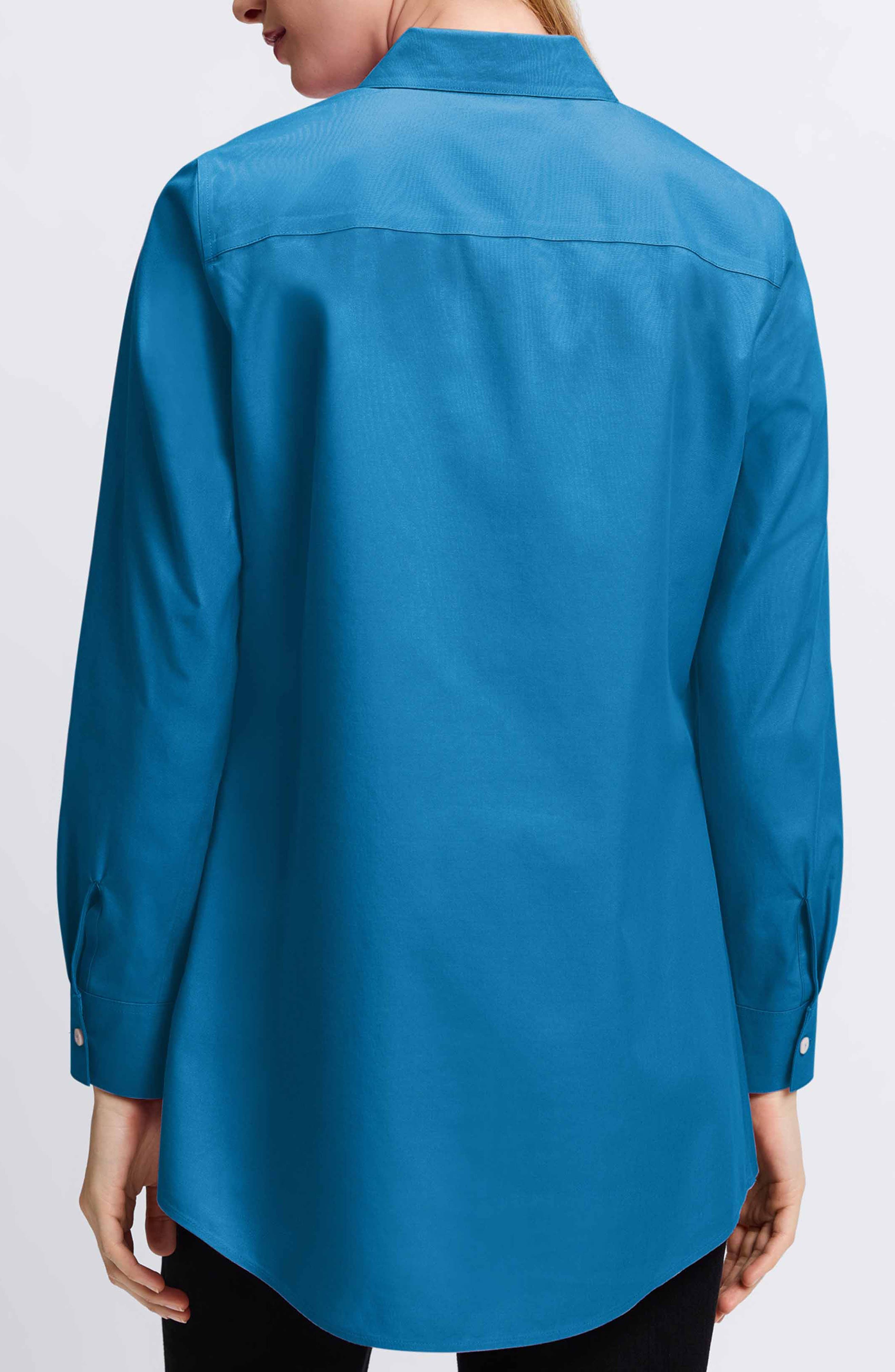 Foxcroft Cici Non-Iron Tunic Blouse (Women) | Nordstrom