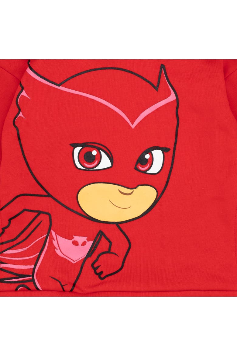 Pullover Hoodie, Alternate, color, Owlette Red